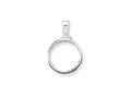 FJC Finejewelers Sterling Silver 21.1 X 2mm $0.05 Bright Cut Coin Bezel Pendant Necklace - Chain Included