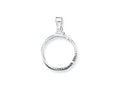 FJC Finejewelers Sterling Silver 24.1 X 1.7mm $0.25 Bright Cut Coin Bezel Pendant Necklace - Chain Included
