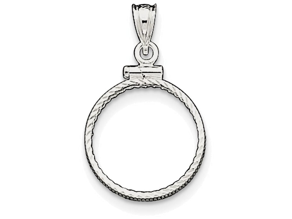 FJC Finejewelers Sterling Silver 18 X 1.2mm $0.10 Bright Cut Coin Bezel Pendant Necklace - Chain Included
