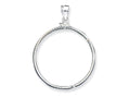 FJC Finejewelers Sterling Silver 39.4 X 3.1mm 1 Oz. Silver Town Bright Cut Coin Bezel Pendat - Chain Included