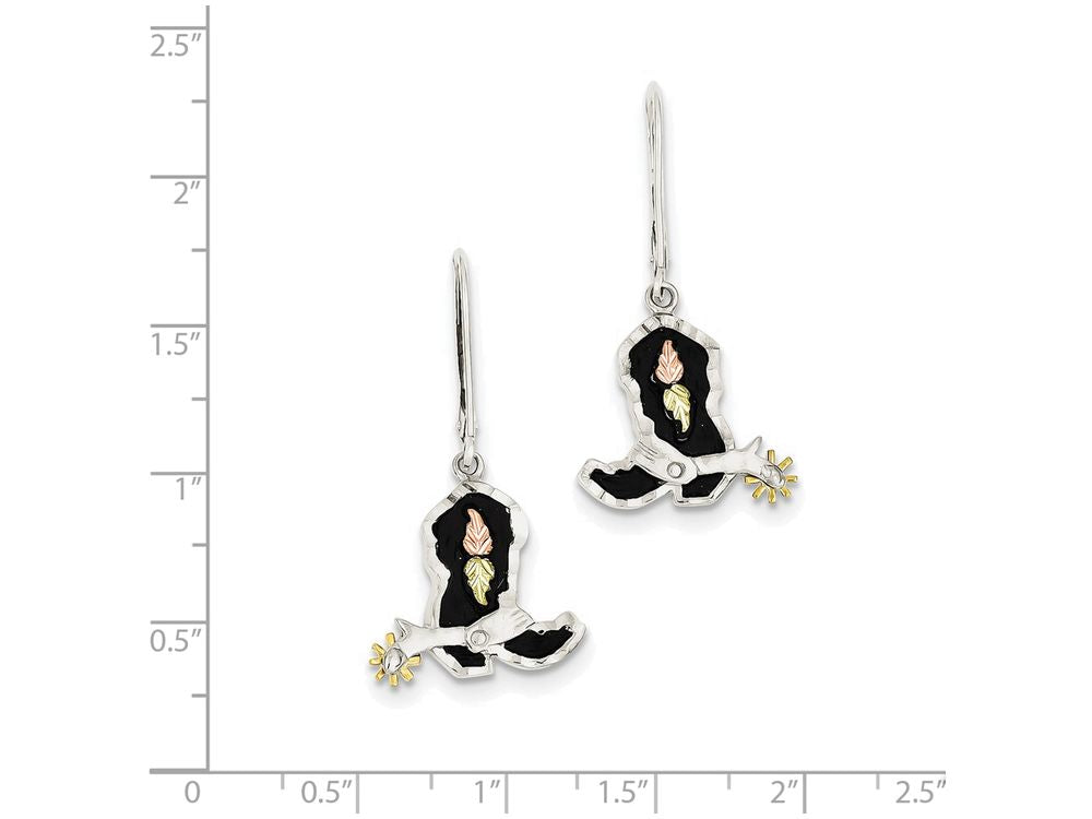 FJC Finejewelers Sterling Silver Antiqued Boot Earrings with Spur