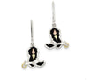 FJC Finejewelers Sterling Silver Antiqued Boot Earrings with Spur
