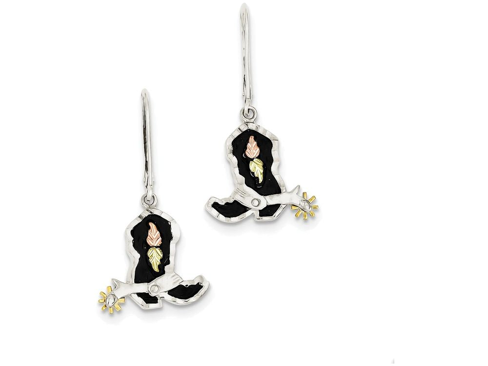 FJC Finejewelers Sterling Silver Antiqued Boot Earrings with Spur