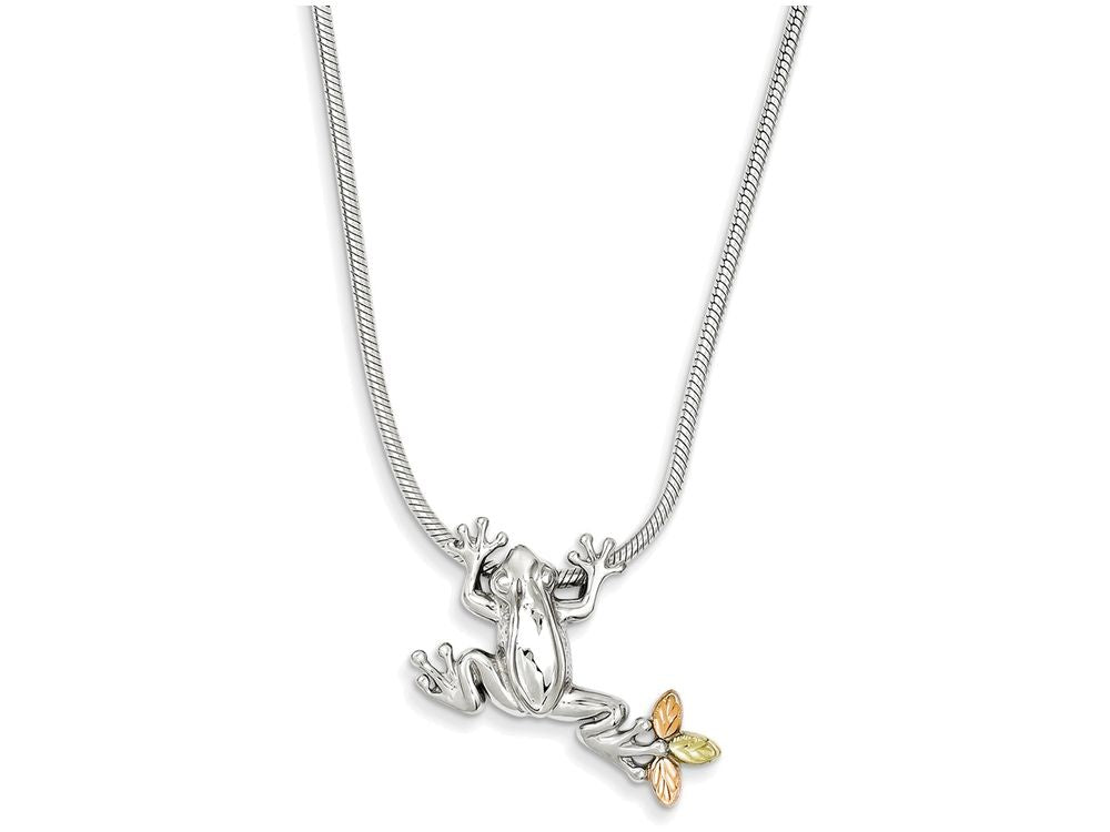 FJC Finejewelers Sterling Silver Frog Slide Necklace