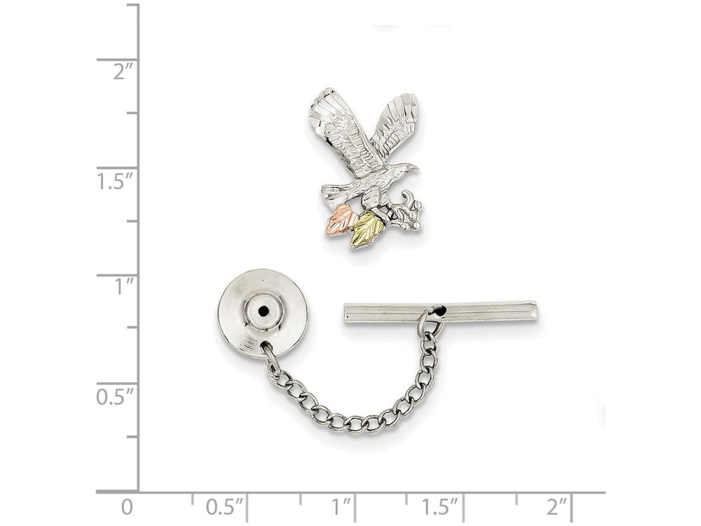 FJC Finejewelers Sterling Silver Eagle Pin Tie Tack