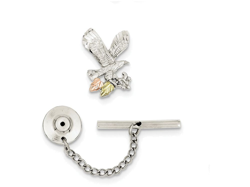 FJC Finejewelers Sterling Silver Eagle Pin Tie Tack