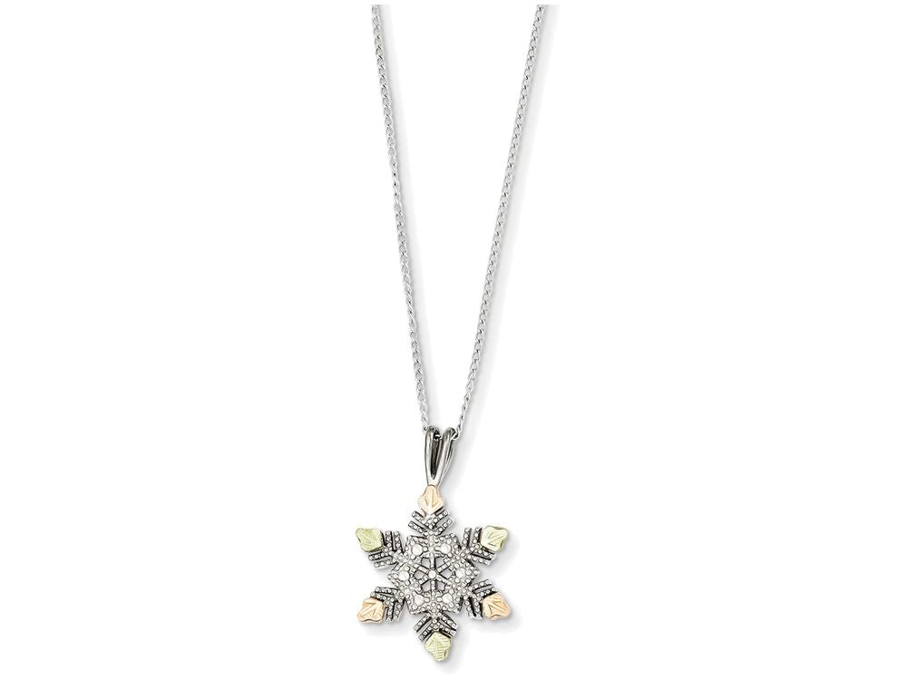 FJC Finejewelers Sterling Silver Snowflake Necklace