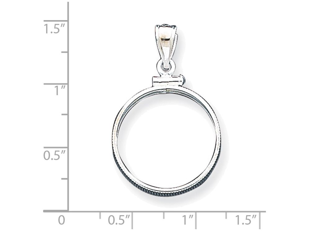 FJC Finejewelers Sterling Silver 21.1 X 2mm $0.05 Plain Coin Bezel Pendant Necklace - Chain Included