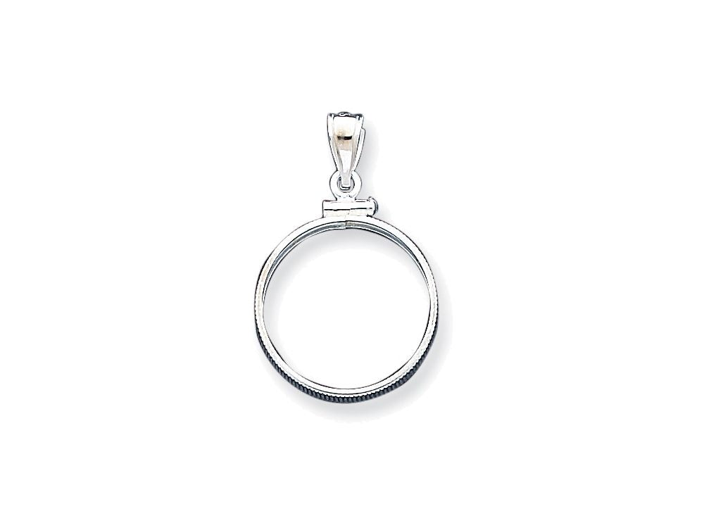 FJC Finejewelers Sterling Silver 21.1 X 2mm $0.05 Plain Coin Bezel Pendant Necklace - Chain Included