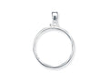 FJC Finejewelers Sterling Silver 30.5 X 2.1mm $0.50 Plain Coin Bezel Pendant Necklace - Chain Included