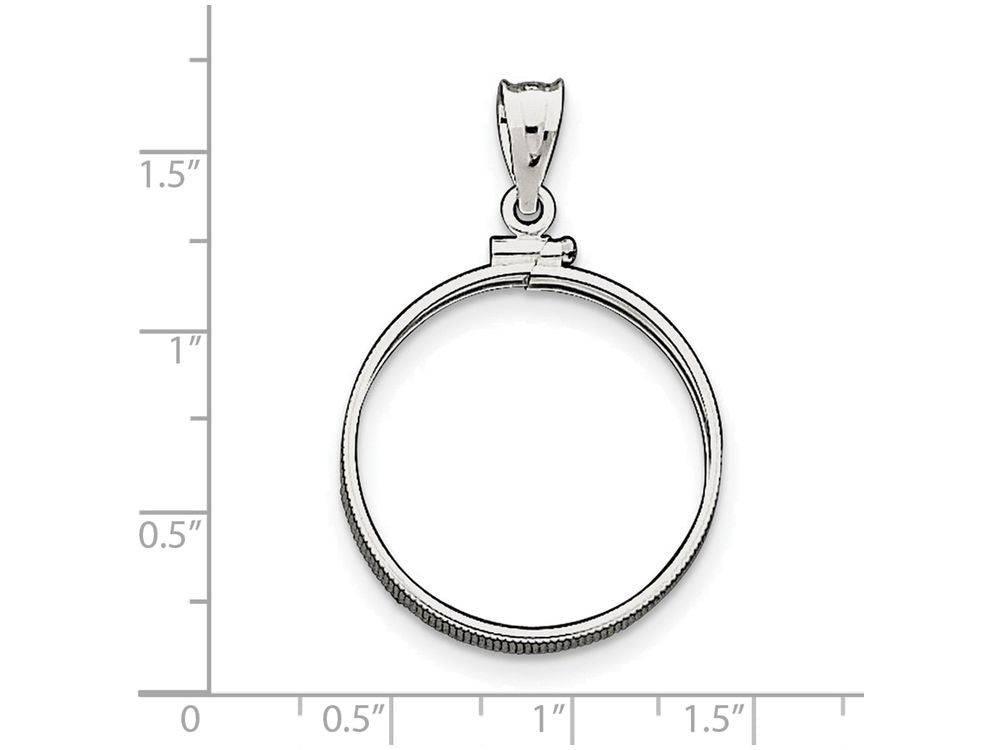 FJC Finejewelers Sterling Silver 26.4 X 1.8mm Susan B. Anthony Plain Coin Bezel Pendant Necklace - Chain Included
