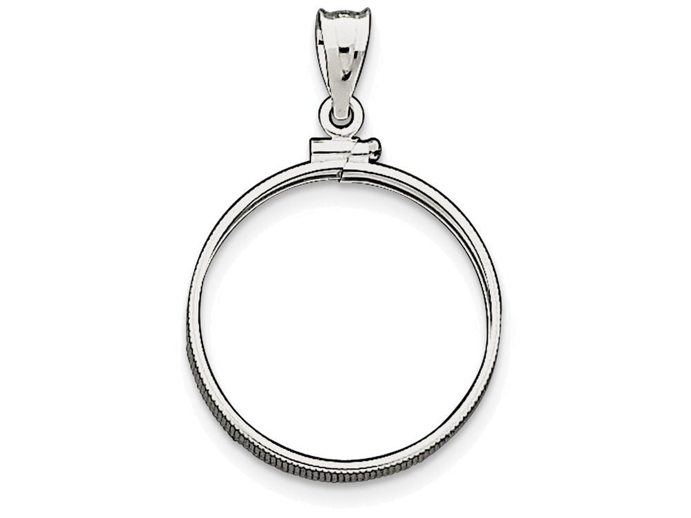 FJC Finejewelers Sterling Silver 26.4 X 1.8mm Susan B. Anthony Plain Coin Bezel Pendant Necklace - Chain Included