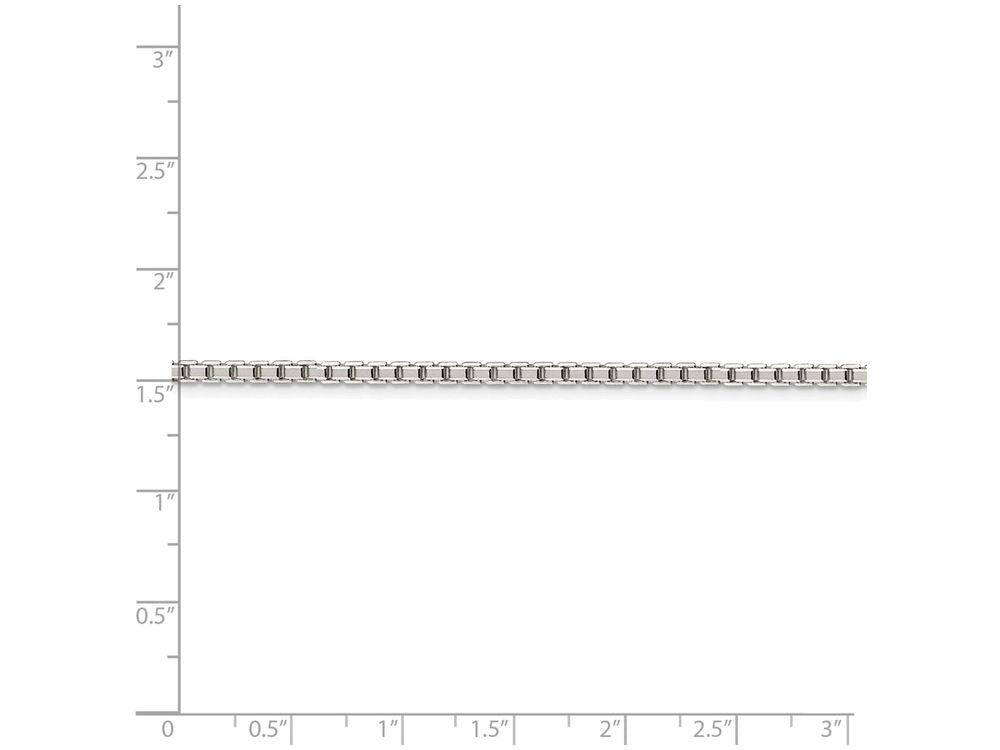 FJC Finejewelers 16 Inch Sterling Silver 2.5mm bright-cut Box Chain Necklace