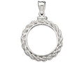 FJC Finejewelers Sterling Silver 21.1 X 2mm $0.05 Rope Coin Bezel Pendant Necklace - Chain Included
