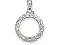 FJC Finejewelers Sterling Silver 18 X 1.2mm $0.10 Rope Coin Bezel Pendant Necklace - Chain Included