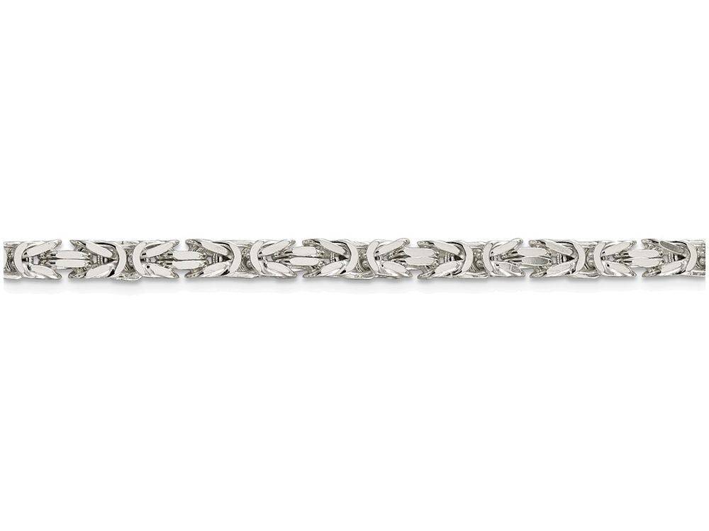 FJC Finejewelers 18 Inch Sterling Silver 4.25mm Byzantine Chain Necklace