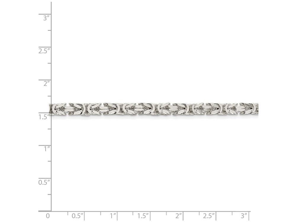 FJC Finejewelers 18 Inch Sterling Silver 4.25mm Byzantine Chain Necklace