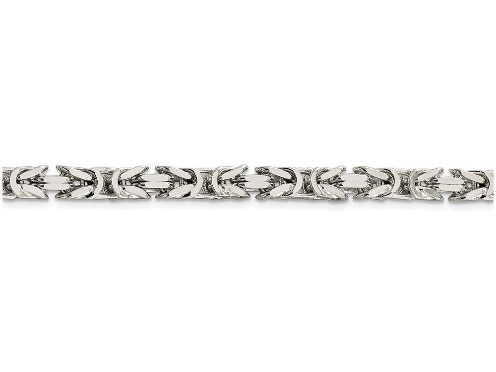 FJC Finejewelers 20 Inch Sterling Silver 5mm Square Byzantine Chain Necklace