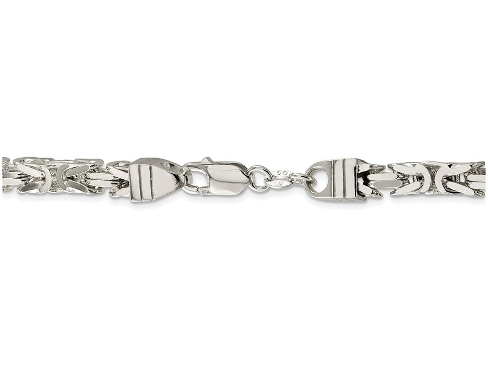 FJC Finejewelers 20 Inch Sterling Silver 6mm Square Byzantine Chain Necklace