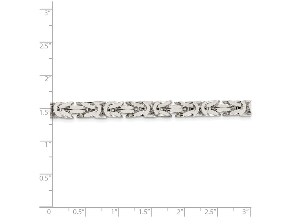 FJC Finejewelers 20 Inch Sterling Silver 6mm Square Byzantine Chain Necklace