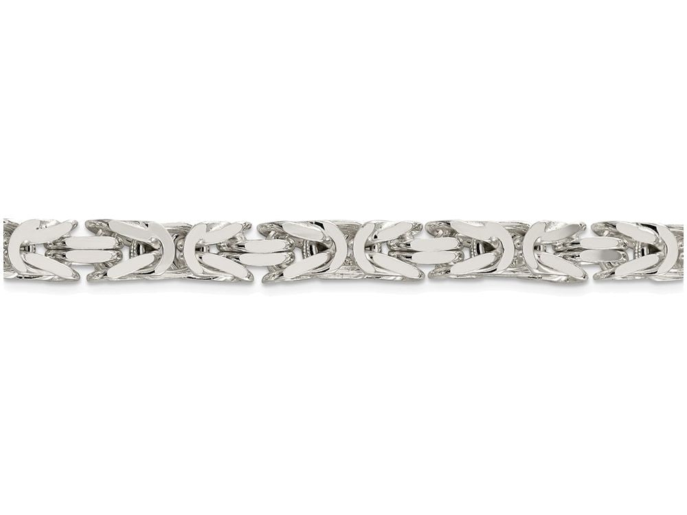 FJC Finejewelers 20 Inch Sterling Silver 6.9mm Square Byzantine Chain Necklace