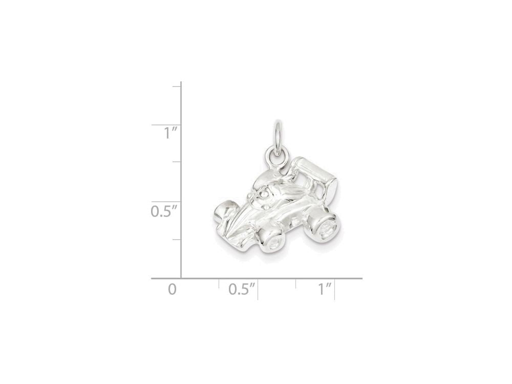 FJC Finejewelers Sterling Silver Race Car Charm