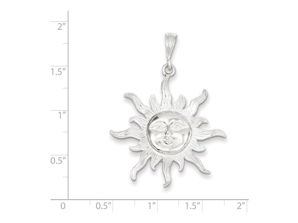 FJC Finejewelers Sterling Silver Sun Pendant Necklace - Chain Included
