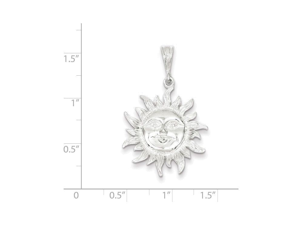 FJC Finejewelers Sterling Silver Sun Pendant Necklace - Chain Included