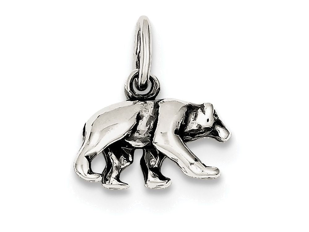 FJC Finejewelers Sterling Silver Bear Charm