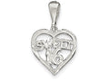 FJC Finejewelers Sterling Silver Heart Sweet 16 Charm