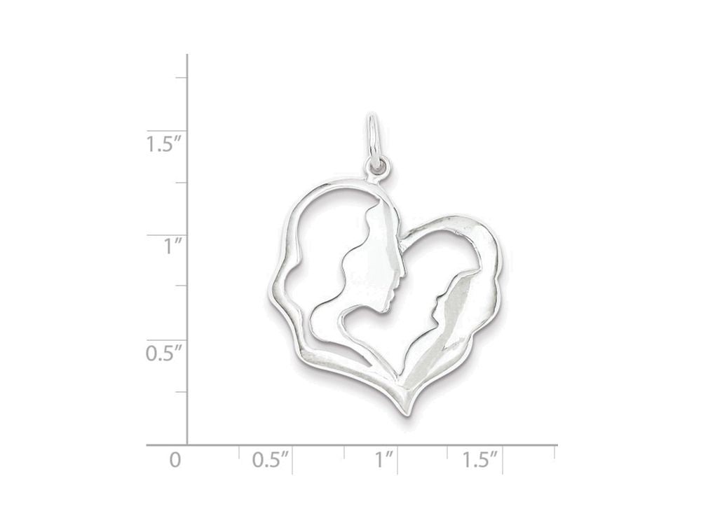 FJC Finejewelers Sterling Silver Mother and Baby Pendant Necklace - Chain Included