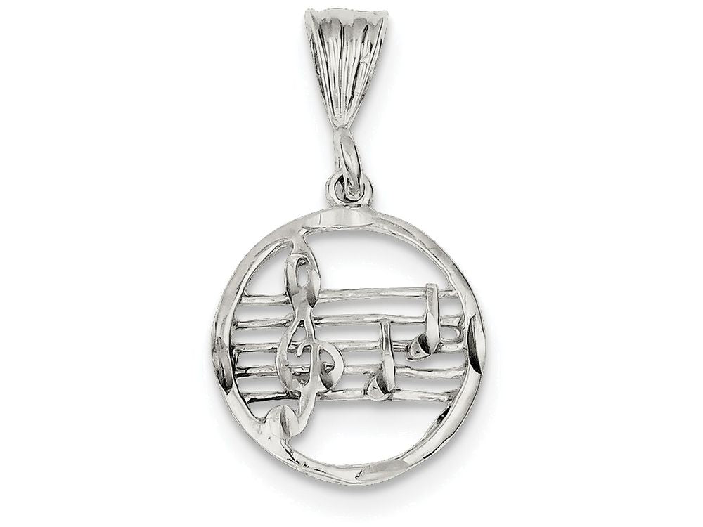 FJC Finejewelers Sterling Silver Music Staff Charm