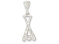 FJC Finejewelers Sterling Silver Two Bats and A Ball Charm