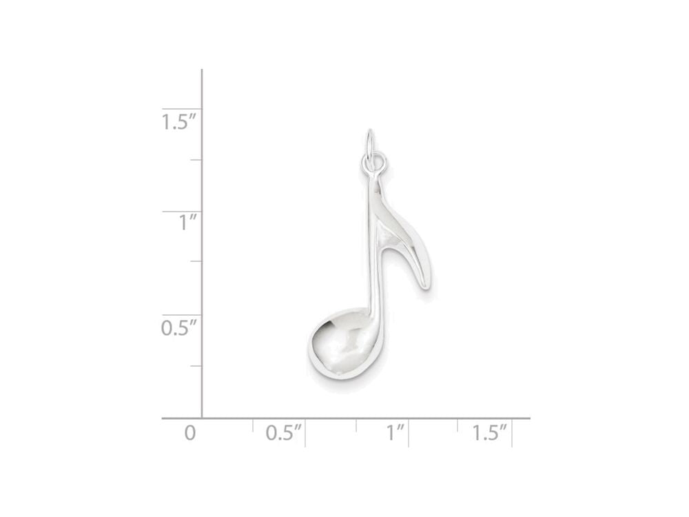 FJC Finejewelers Sterling Silver Music Note Charm