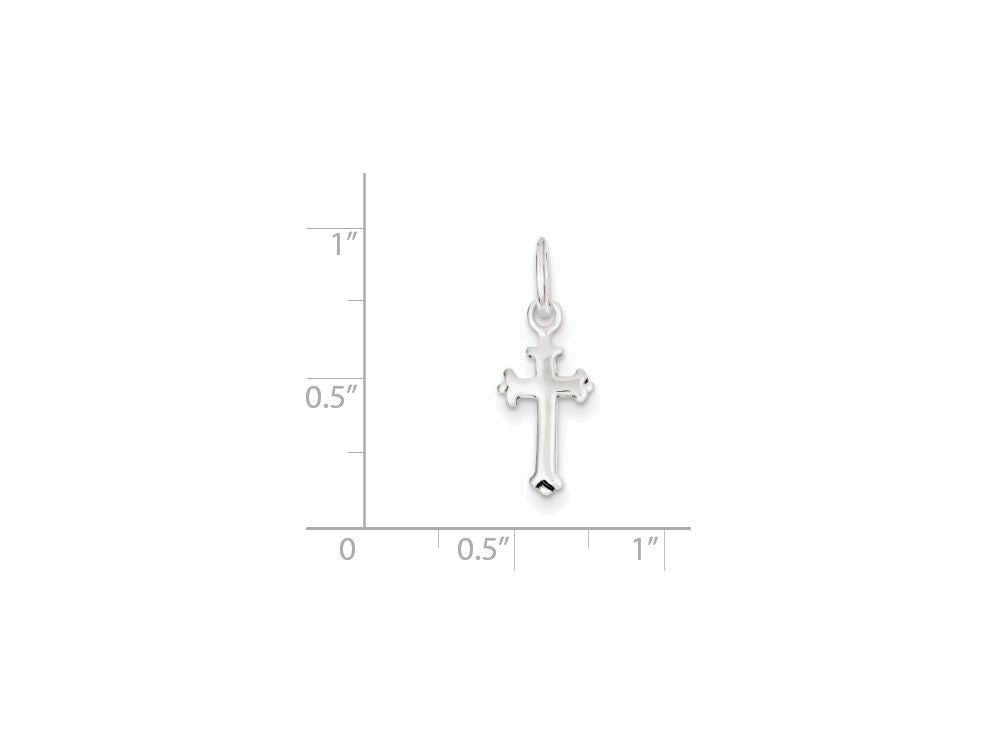 FJC Finejewelers Sterling Silver Fleur De Lis Cross Charm
