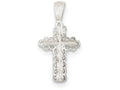 FJC Finejewelers Sterling Silver Budded Cross Pendant Necklace - Chain Included