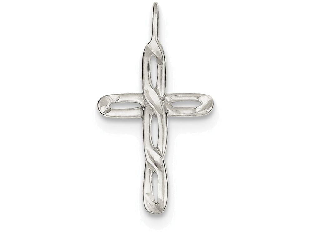 FJC Finejewelers Sterling Silver Cross Pendant Necklace - Chain Included