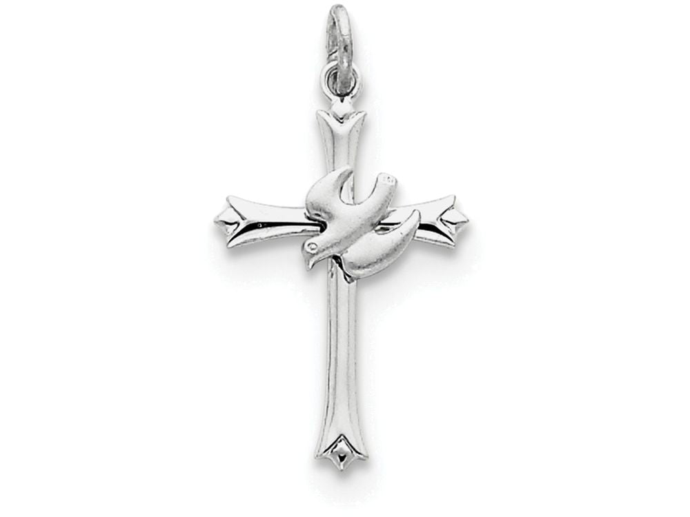 FJC Finejewelers Sterling Silver Holy Spirit Cross Charm