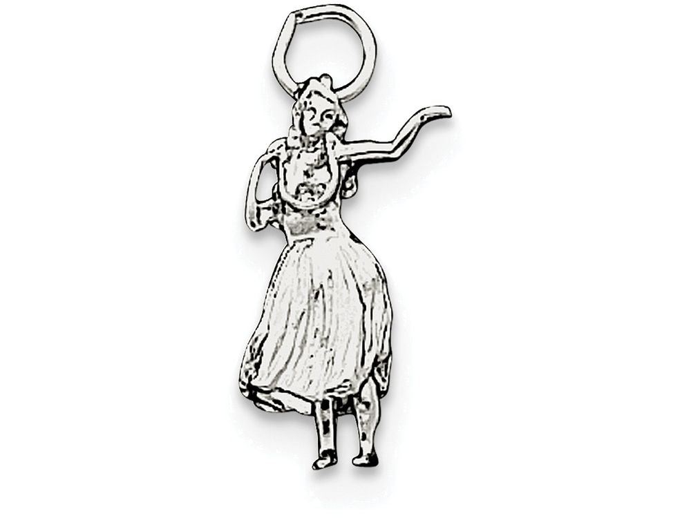 FJC Finejewelers Sterling Silver Hula Dancer Charm