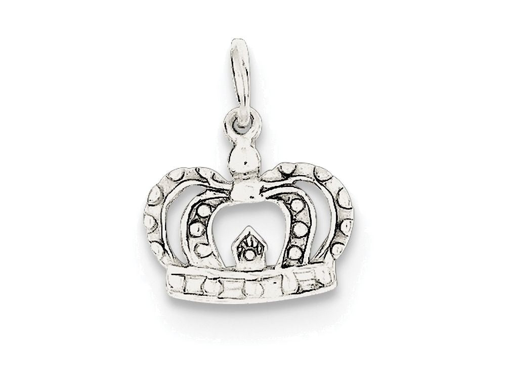 FJC Finejewelers Sterling Silver Crown Charm