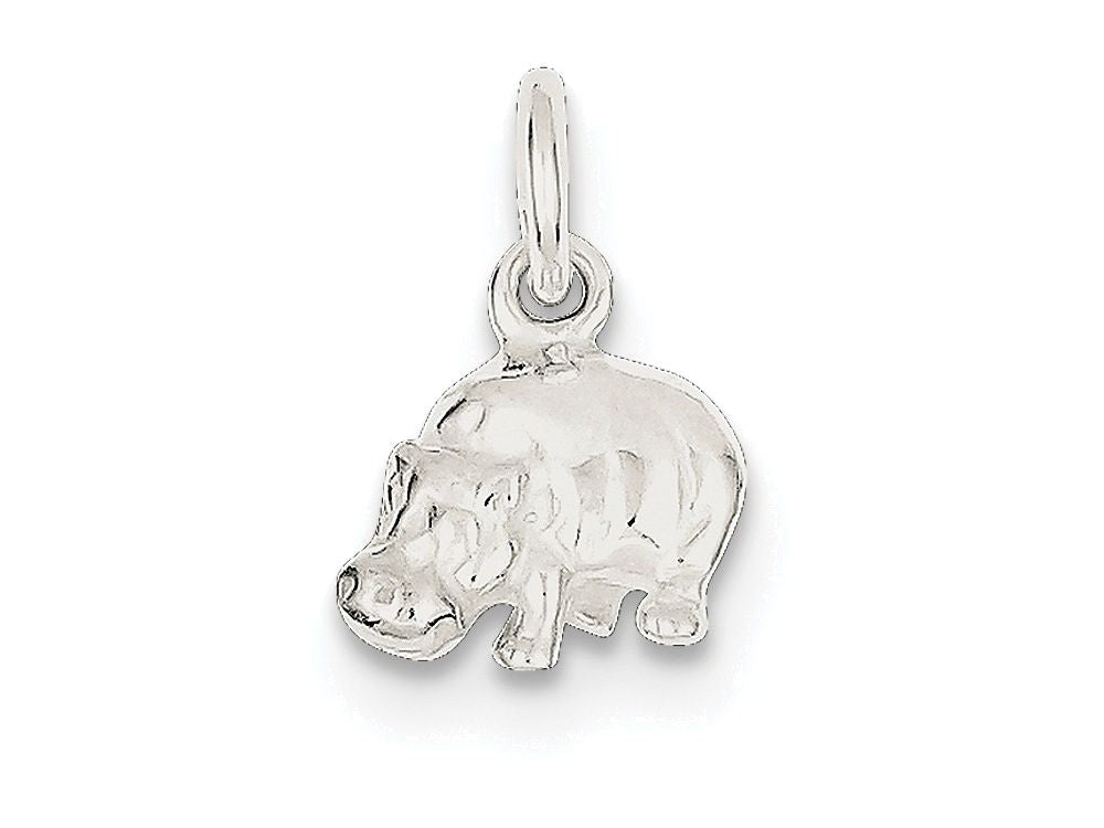 FJC Finejewelers Sterling Silver Hippo Charm