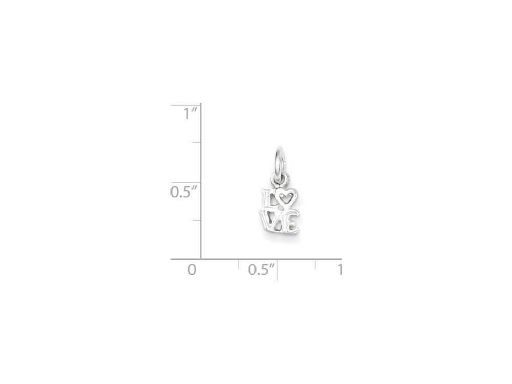 FJC Finejewelers Sterling Silver Love Charm