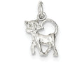 FJC Finejewelers Sterling Silver Cat Charm