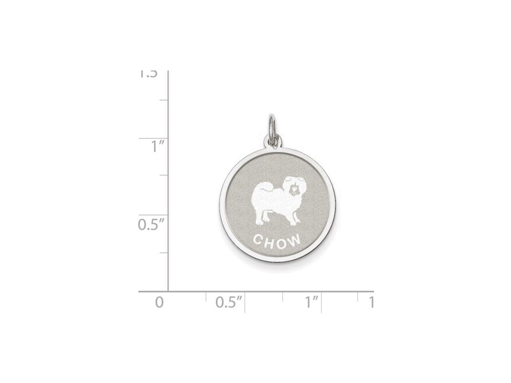 FJC Finejewelers Sterling Silver Chow Disc Charm