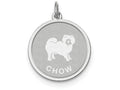 FJC Finejewelers Sterling Silver Chow Disc Charm