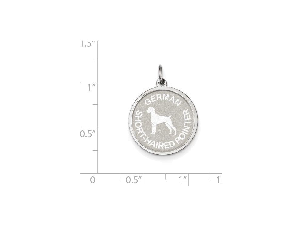 FJC Finejewelers Sterling Silver German Shorthaired Pointer Disc Charm