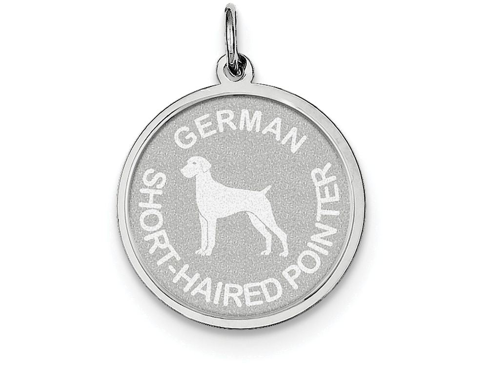 FJC Finejewelers Sterling Silver German Shorthaired Pointer Disc Charm