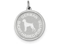 FJC Finejewelers Sterling Silver German Shorthaired Pointer Disc Charm