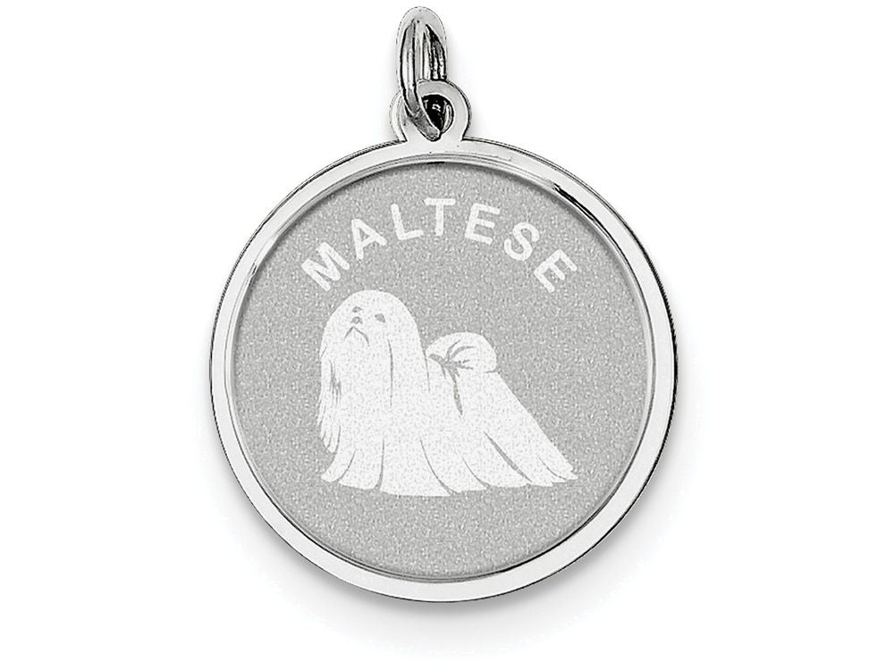 FJC Finejewelers Sterling Silver Maltese Disc Charm