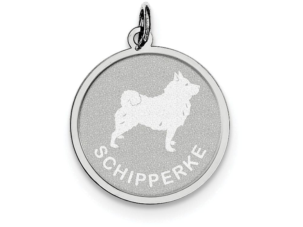 FJC Finejewelers Sterling Silver Schipperke Disc Charm